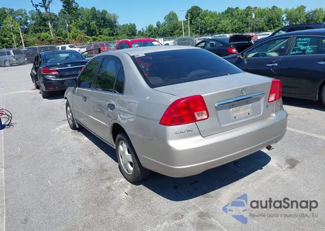 2001 Honda Civic Lx z USA, uszkodzony, nr VIN 1HGES16571L028730